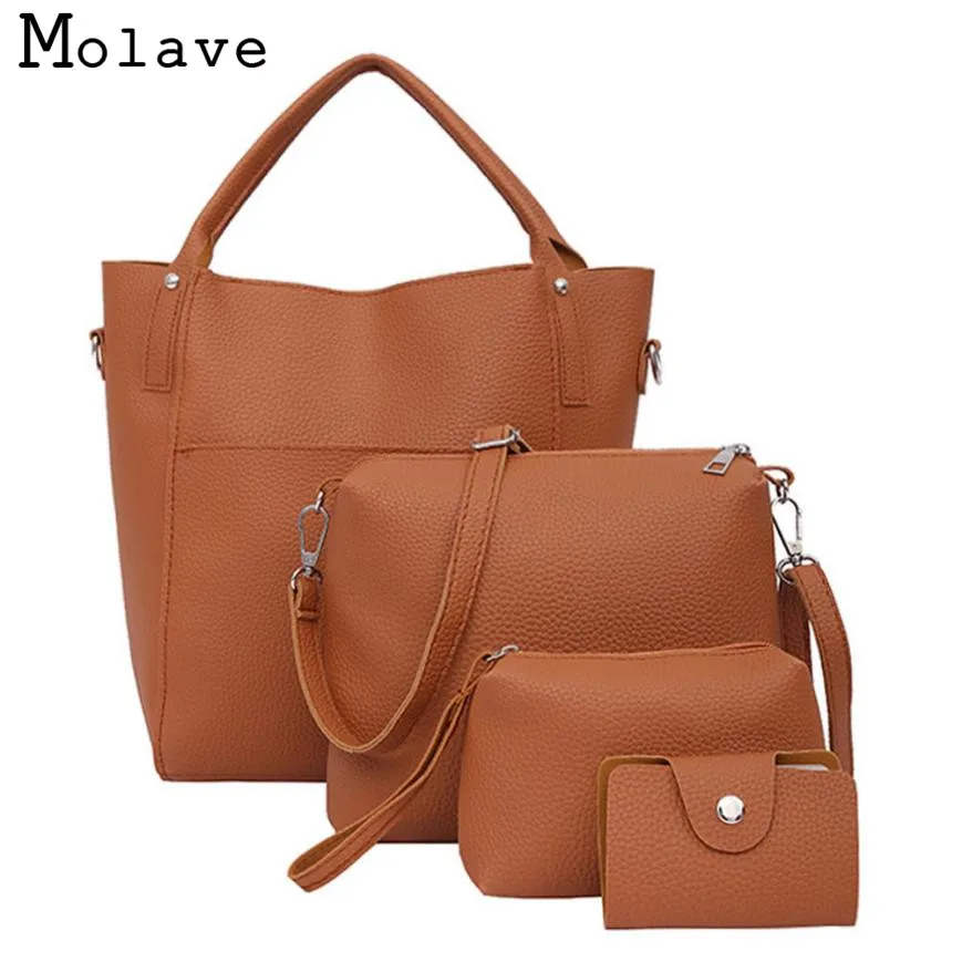Beste MOLAVE Handtassen vrouwen Mode zak vrouwelijke Vier Set Schoudertassen Vier Stukken Draagtas Crossbody Portemonnee feb6
