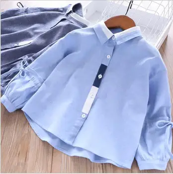 

kids blouse for girls 2019 fall children Shirts fashion leisure princess clothing cotton bow Shirts korean kids clothes