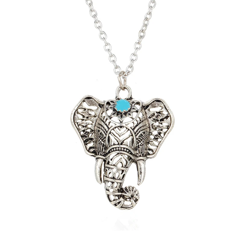 

2019 New Arrival Hot Fashion Statement Chokers Necklace Vintage Retro Animal Elephant Nose Pendant Necklaces For Women Jewelry