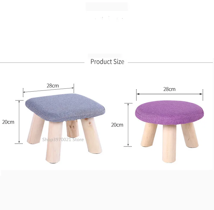 Креативный стул табурет для ног Деревянный Табурет для обуви, съемное льняное покрывало сиденье мягкая подставка для ног туалетный стул для макияжа