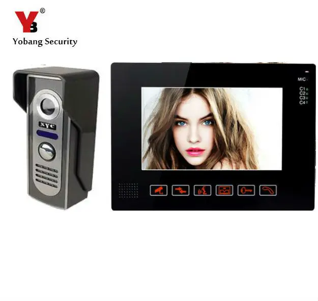 Yobang Security 9 Inch LCD Home Security Video Record Door Phone Intercom System Doorbell Video Monitor For Apartment Villa
