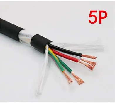 18AWG 2/3/4/5 жилами в Транспортировочная лента кабель 5 м гибкий провод с ПВХ-изоляцией trvv устойчивость к изгибу коррозионно-стойкие медный провод - Цвет: 5 Core 18AWG 5 Meter