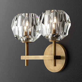 

Crystal Wall Lamp Modern Nordic Luxurious High-end Wine Club Shop Model Room Bedroom Decoration Designer Villa