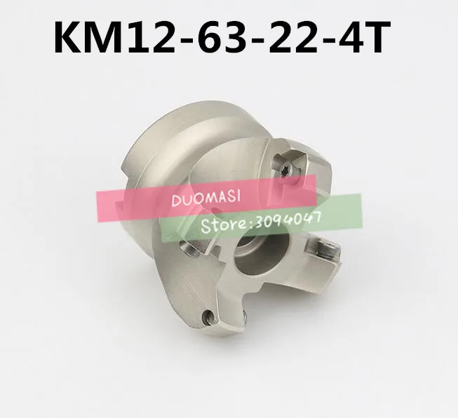 KM12-63-22-4T 4F Indexable Face End Milling Cutter For SEHT1204 Carbide Insert 