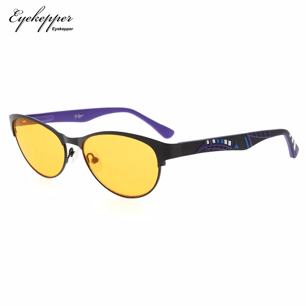 

LX17004 Eyekepper Computer Reading Glasses with Optical Quality Frame-UV400, 96.9% Blue Light Blocking-Women Cat-eye Readers