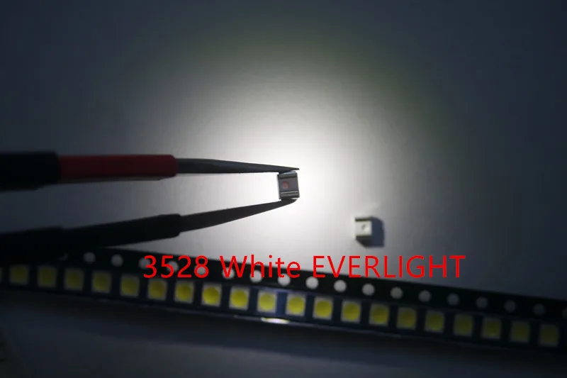 EVERLIGHT 3528 1210 200 шт SMD LED белая золотая линия/медный кронштейн поверхностного монтажа