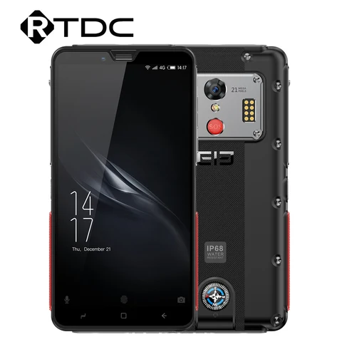 Elephone Soldier 5 5   Android 8 0 Smartphone 4GB 128GB MTKX25 Deca core 16 9 Full Screen 5000mAh Side Fingerprint Mobile Phone