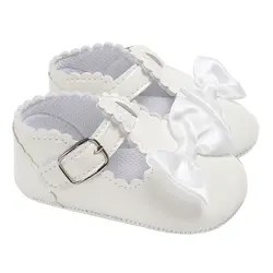 Повседневное малыша Обувь для девочек Обувь для младенцев из искусственной кожи детские партия принцессы Обувь бантом узор Обувь для