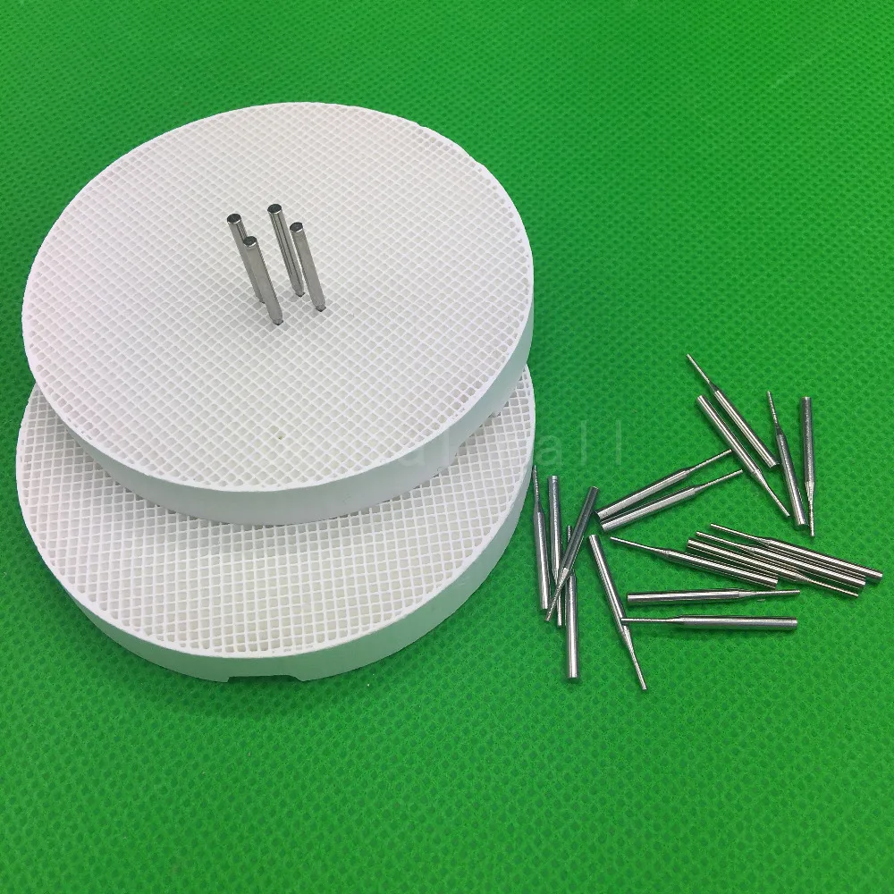 2 шт. керамические сотовые обжимные лотки с 20 металлическими шпильками Стоматологическая лаборатория