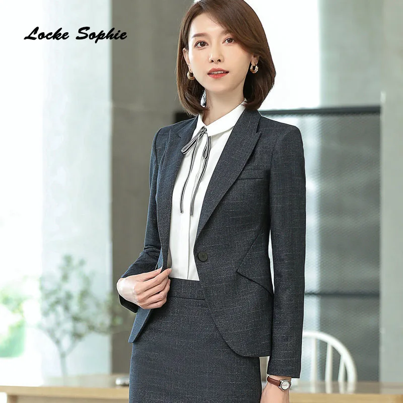 Women's Plus size Blazers coats 2019 Summer cotton blend Splicing Slim fit Small Suits jackets ladies Skinny Blazers Suits coats