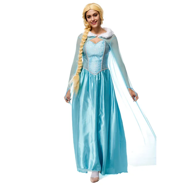 Adult Princess Dress Cosplay Halloween Costumes For Women Snow Queen Costume Cosplay Party
