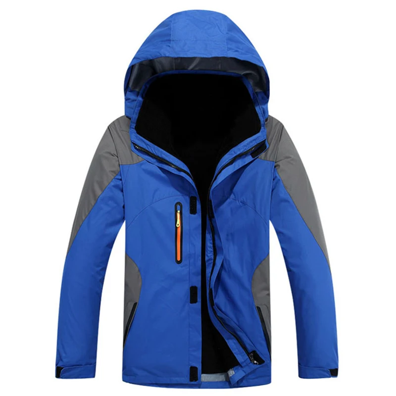 Mannen 3 In 1 Winter 2 Stuks Fleece Warme Jas Outdoor Sport Windjack Wandelen Kamperen Skiën Merk Jassen Mannen 3 In 1 Winter 2 Stuks Fleece Warme Jas Outdoor Sport Windjack Wandelen Kamperen Skiën Merk Jassen