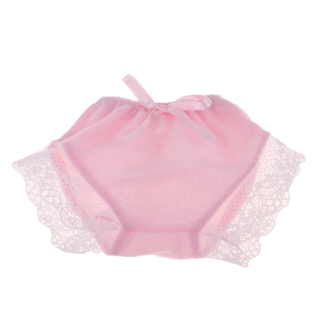 Cute Pink Lace Underpants Outfits Pajama Briefs for Mellchan Baby 9-11inch Reborn Girl Dolls Dress-up Clothing Accessory