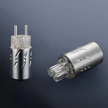 Выборг X 1 пара чистая медь родием алюминиевый сплав 20 мм Hi-Fi аудио разъем EU schuko Версия power разъем
