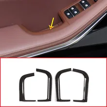 4 шт. углеродного волокна Стиль для BMW X5 G05 год ABS хромированный Автомобильный Дверной ящик для хранения декоративная рамка аксессуары