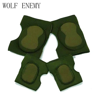 

Tactical Knee Pads and Elbow Outside Sport Protection Gear OD BK TAN Hunting Accessories