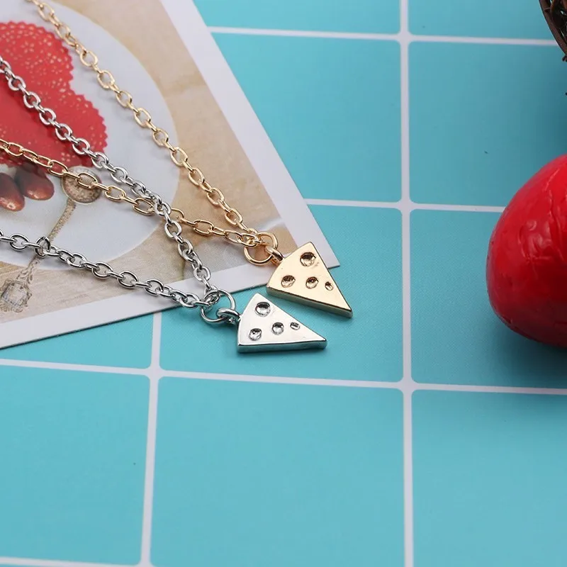 8-Pcs-In-1-Set-Simple-Tiny-Pizza-Pendant-Necklace-Gold-Silver-Food-Best-Friends-Forever (2)