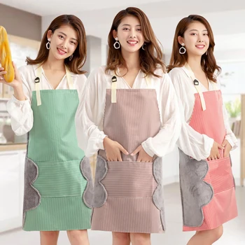 

Unisex Plain Apron Waterproof Cooking Apron Kitchen Chefs Workwear Waterproof Oil-Proof Hand-Scrubbing Apron For Kitchen Cooking
