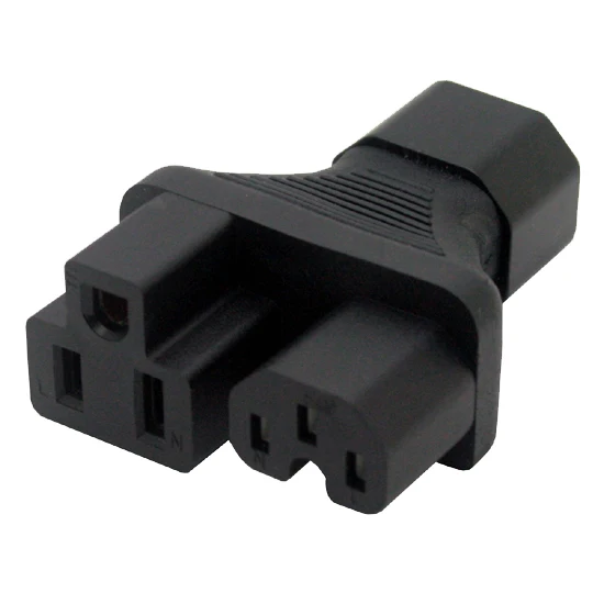

IEC 320 C14 male to Nema 5-15R +C15 Power adapter C14 to US femla & C13 Y split power adapter AC PLUG CONVERTER