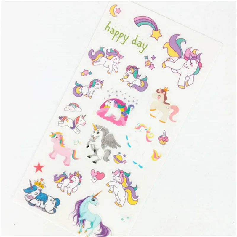 6 sheets kawaii stickers cute unicorn flamingodiary planner decorative