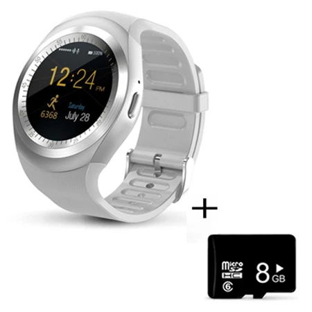 KESHUYOU спортивные Смарт-часы для мужчин монитор сердечного ритма шагомер relogio smartwatch TS1 поддержка SIM TF карта для телефона android - Цвет: White with 8GB TF