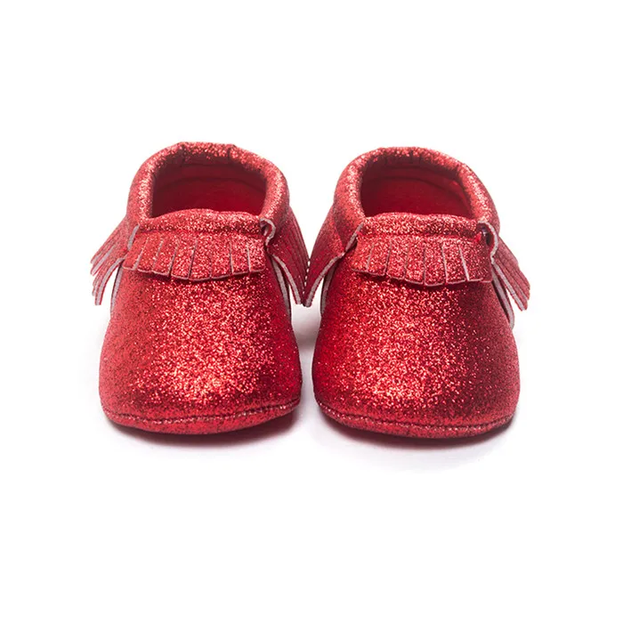 Красный цвет детские мокасины для маленьких девочек новорожденный инфантил обувь bebe обувь малышей 0 ~ 18 месяцев. CX30C