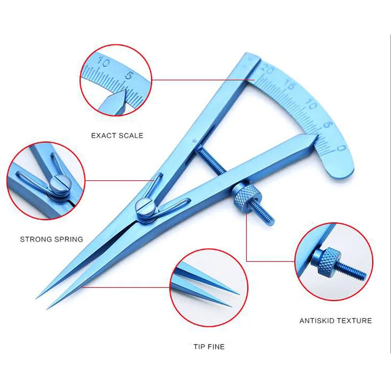 Титан/нержавеющая сталь калипер по Кастровьехо 20 мм офтальмологический хирургический инструмент