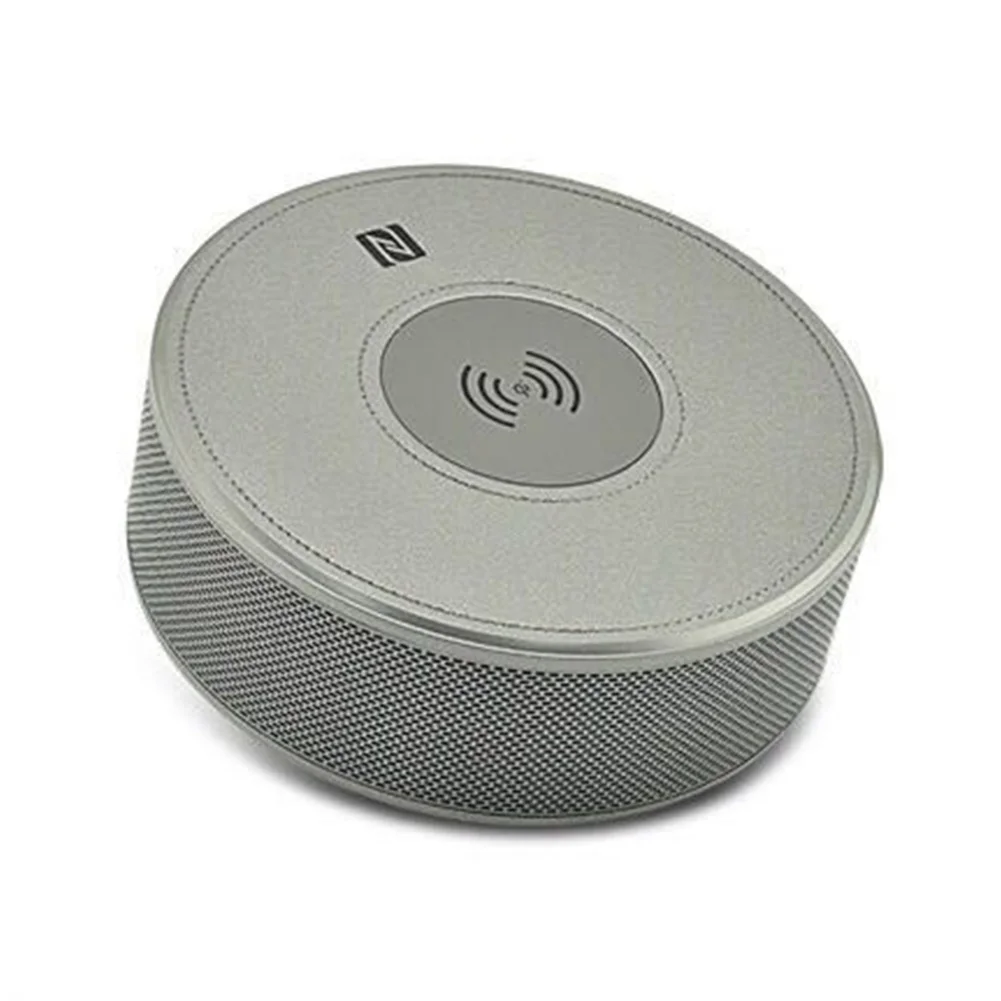 

Dual Bluetooth Speaker Gift Power Bank Portable NFC Outdoor Qi Alarm Clock Stereo Music Player Multifunction Useful Wireless