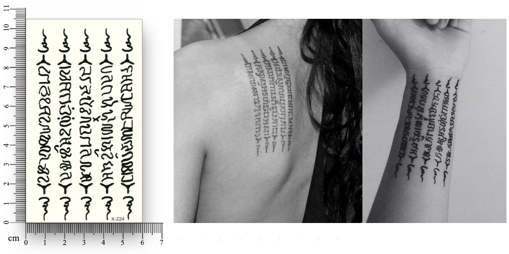 30 шт Поддельные Временные водостойкие черные татуировки переводные цветы наклейки для мужчин и женщин Красивые красивые боди-арт X30ZH-03
