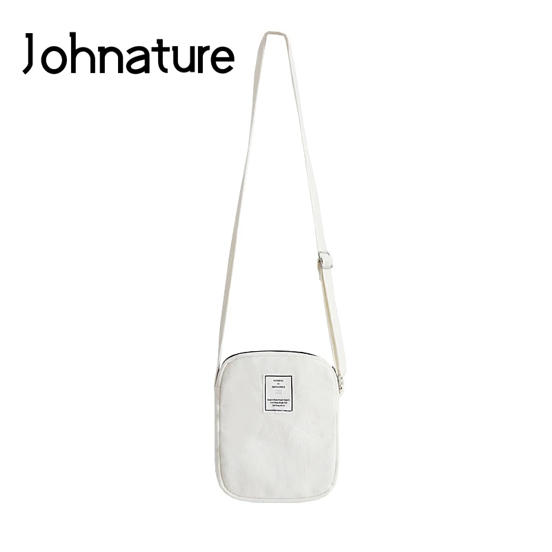

Johnature 2019 New Fashion Canvas Bag Women Shoulder & Crossbody Bags Leisure Solid Small Flap Mobile Packet Messenger Bag