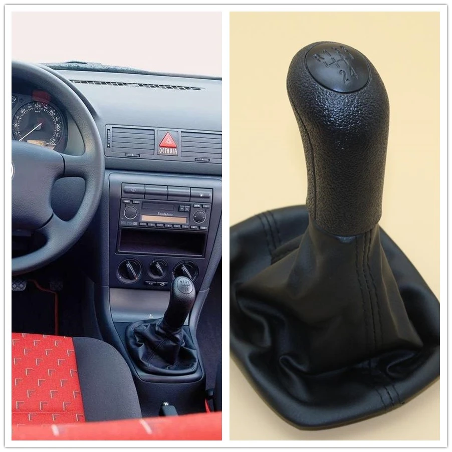 5 Speed Gear Stick Shift Knob For Skoda Octavia A4 Sedan 1996 1997 1998 1999 2000 2001 2002 2003