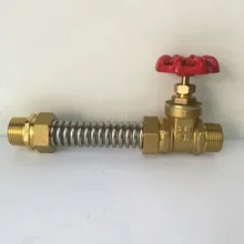 3/4 дюйма задвижки латунные DN20 наружная резьба центральной Кондиционер фанкойл задвижки длина 200 мм 250 мм 300 мм