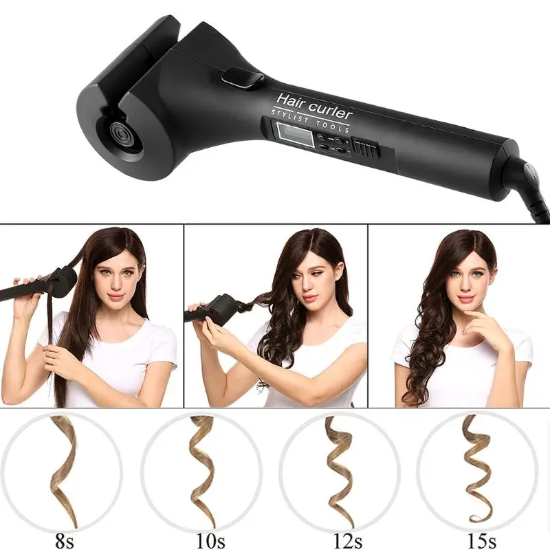

Automatic Hair Curler Auto Rotating Ceramic Curling Wand LCD Display Beauty Salon Styling Tools