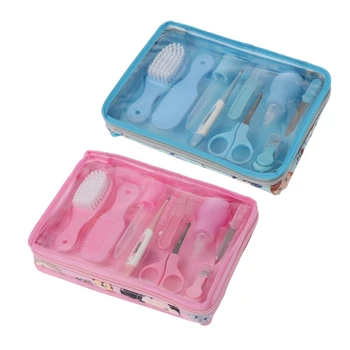 

9pcs/Set Newborn Baby Kids Nail Hair Health Care Thermometer Grooming Brush Kit