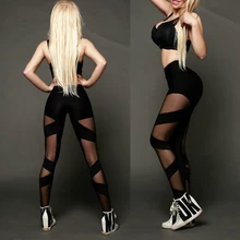 Для Женщин Йога Спортивные леггинсы Slim Fit легинсы для занятий спортом, бега Штаны физические упражнения брюки Спорт на открытом воздухе Фитнес спортивные обтягивающие леггинсы сетки плотно