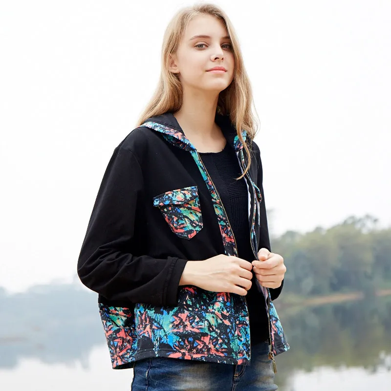 2017 Women Coat Bombers Jacket Hooded Punk Spring Baseball Jackets