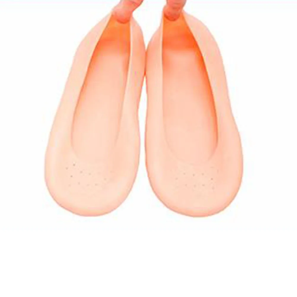 Calcetines de protección de talón duraderos cubierta completa hidratante elástica suave Anti grieta silicona agujero de pedicura callos plantilla cuidado de los pies