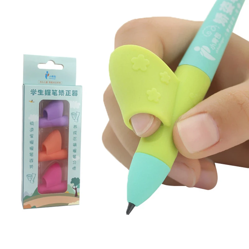 Карандашные Захваты Ортодонтическое качество силиконовая ручка 1 шт. устройство ребенок ученик коррекция карандаш ручка насадка на карандаш петли