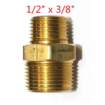 

whitworth 1/2" x 3/8"Male Reducing Hex Nipple Threaded Brass Pipe Fitting