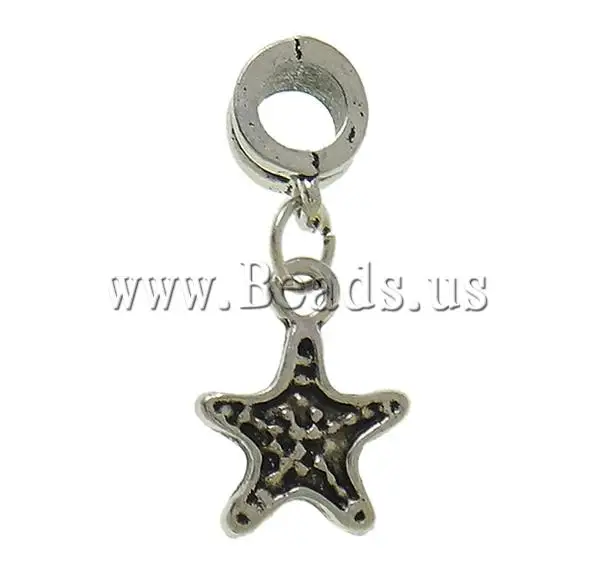 Free shipping!!!European Style Zinc Alloy Pendants Exquisite Star antique silver color plated nickel lead &amp cadmium free | Украшения и