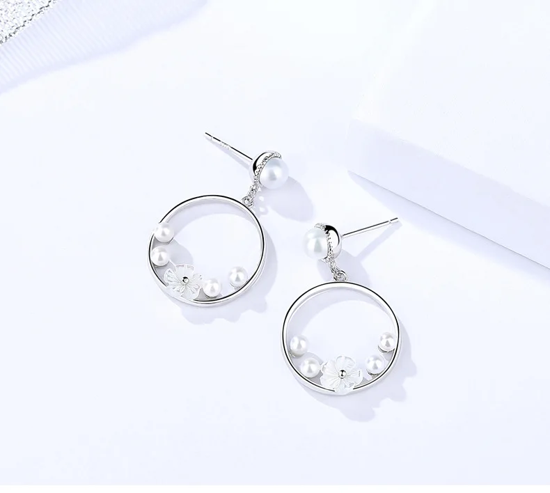 8 silver earrings for women
