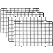 4 упаковки охлаждающая стойка для выпечки Diy Инструменты для выпечки охлаждающая стойка для торта антипригарная охлаждающая стойка для выпечки торта Холодная рамка черный