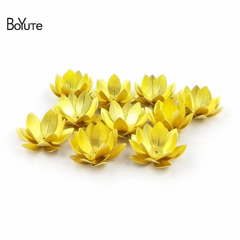 BoYuTe (10 PiecesLot) 26MM Silver Gold Bronze Metal Brass Filigree Flower Decoration (1)