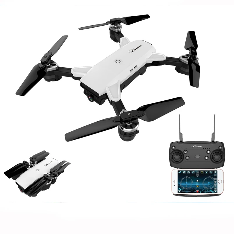 

19HW Folding Selfie Drone WIFI 200W 120 Degree Wide-angle Camera FPV Quadcopter Headless Mode Hexacopter RC Aircraft