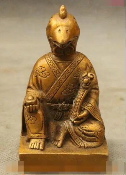 

S4089 Folk Chinese FengShui Bronze RuYi YuanBao Wealth Year Zodiac Monkey Statue