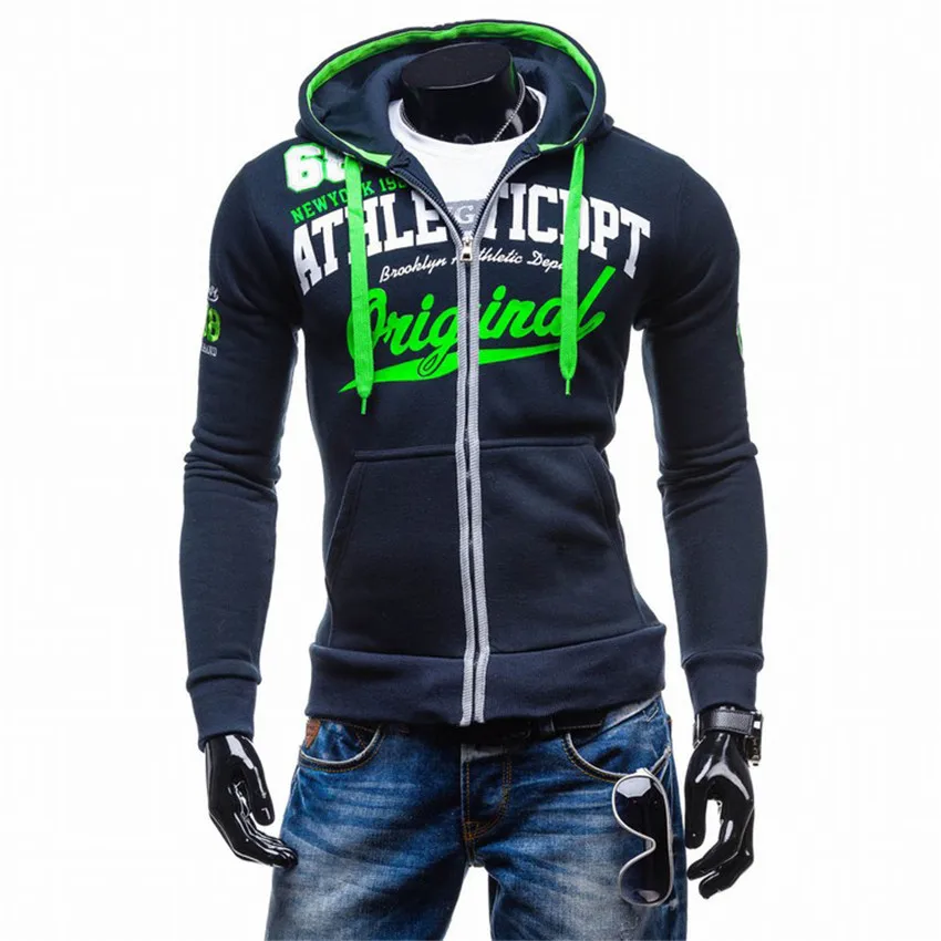 JCCHENFS 2017 Hoodies Men Sudaderas Hombre Hip Hop Mens Brand Letter Hooded Zipper Hoodie Sweatshirt Slim