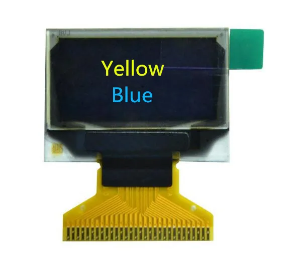 2-цветный OLED-дисплей 0 96 дюйма желтый синий 30-контактный драйвер SSD1306 | Электронные