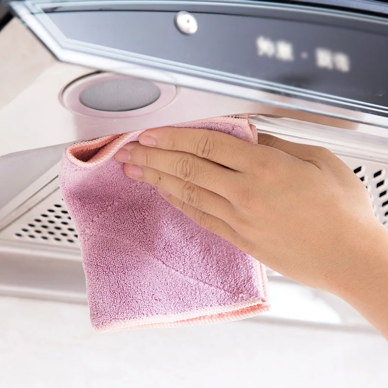 HTEXQ Kitchen Cleaning 1PC Wash Cloth Dishcloth Magic Hand Towel Fiber Dishrag Duster Anti-grease Wiping Rags Washing Towel - Image 3