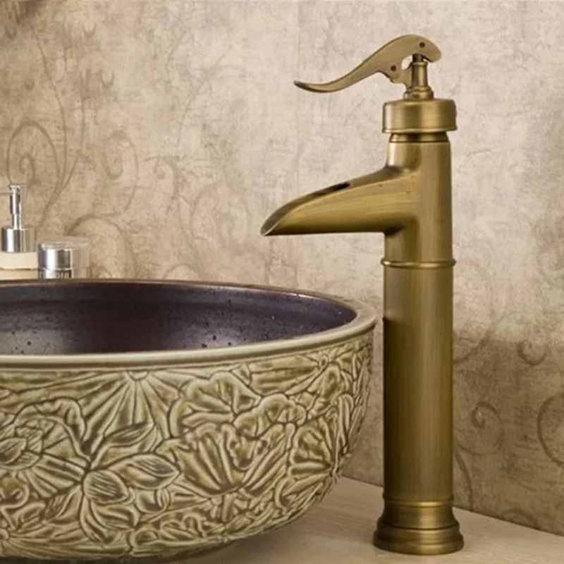 Unique Design Countertop Vessel Sink Basin Faucet Antique Br Deck Unique Design Countertop Vessel Sink Basin Faucet Antique Br Deck Mounted Bathroom Mixer Taps Gz8006 In Faucets From Home Improvement On