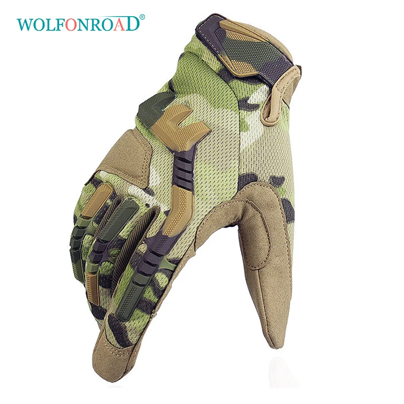 WOLFONROAD мужские уличные спортивные альпинистские походные перчатки военные армейские боевые перчатки камуфляжные тактические перчатки с полным пальцем